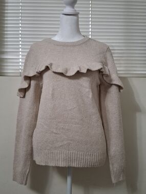 Sadie & Sage Ruffle Trim Pullover Sweater